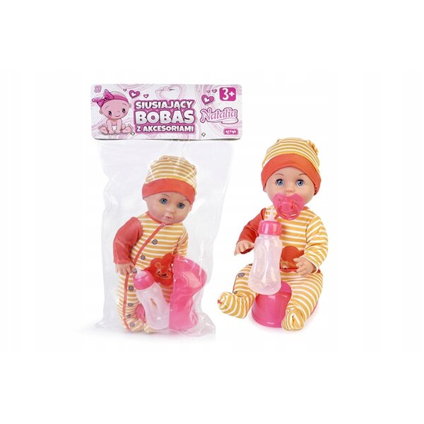 Bambola Natalia Bobas 30 cm - Beve dalla bottiglia e fa pipì nel vasino con accessori