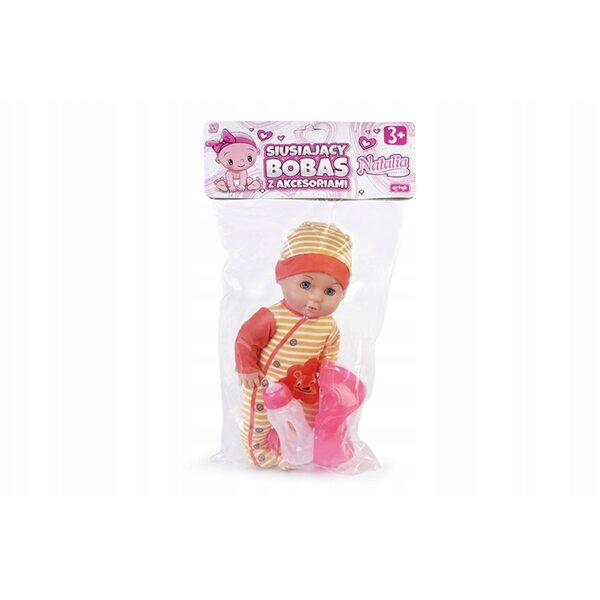 Bambola Natalia Bobas 30 cm - Beve dalla bottiglia e fa pipì nel vasino con accessori