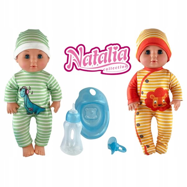 Bambola Natalia Bobas 30 cm - Beve dalla bottiglia e fa pipì nel vasino con accessori