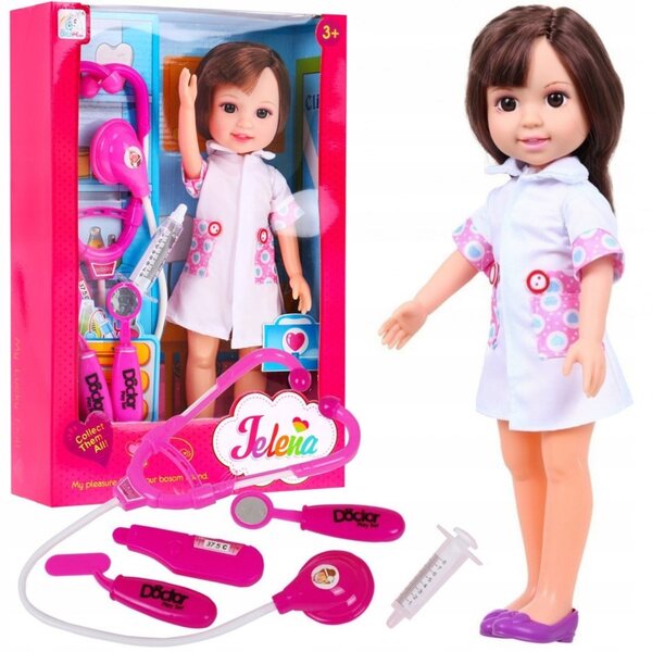 Grande bambola infermiera con accessori e stetoscopio, 31 cm, ideale regalo per bambini