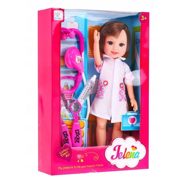 Grande bambola infermiera con accessori e stetoscopio, 31 cm, ideale regalo per bambini