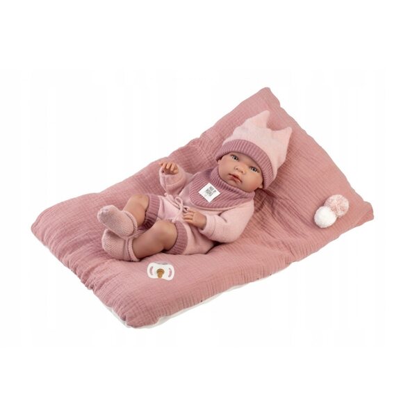 Bambola in vinile da 40 cm con cuscino Llorens - realizzata a mano, con materiali ecologici
