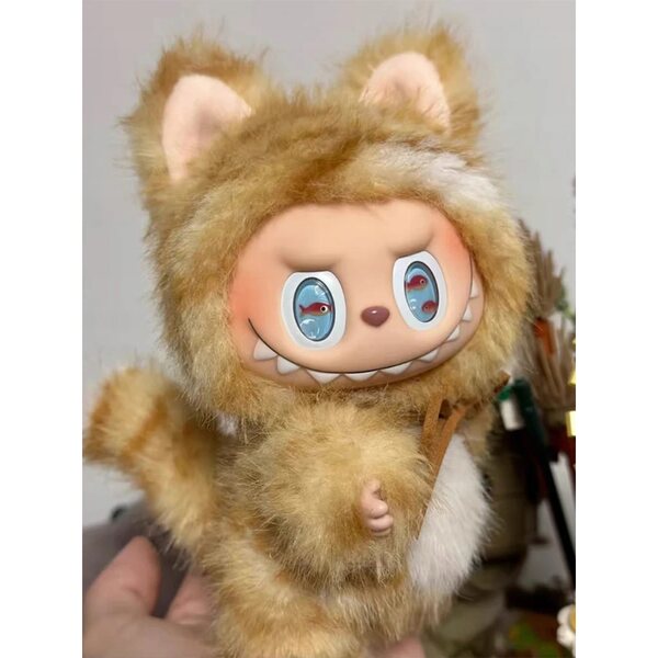 Leuke kat 17 cm harige stof CE poppenkleertjes voor kinderen vanaf 14 jaar