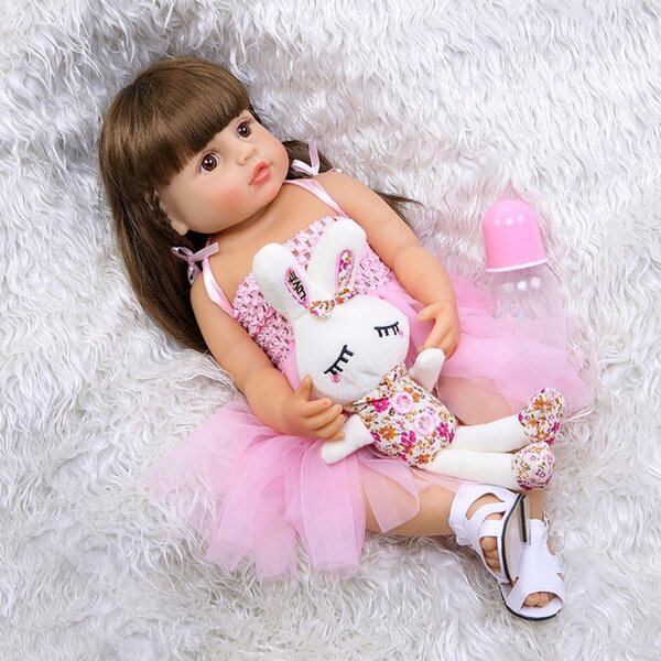 Bambola Reborn 55 cm - Bambola realistica per bambini con alta qualità e accessori