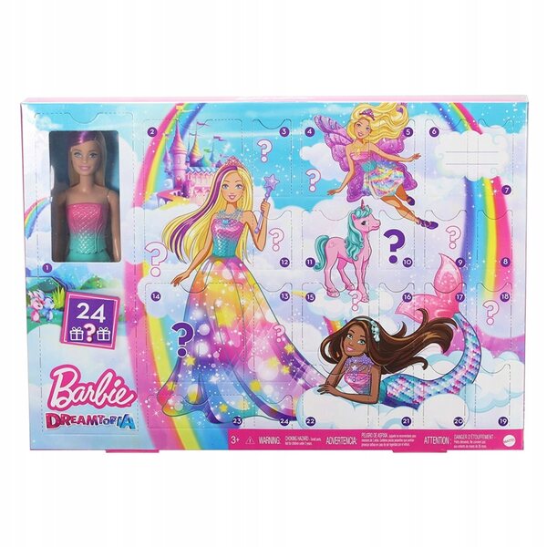 Barbie Dreamtopia Kalendarz Adwentowy mit 25 Überraschungen für Kinder ab 3 Jahren
