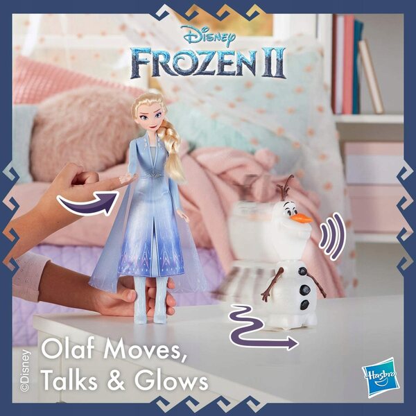 Elsa und Olaf sprechende Puppe 30 cm Frozen 2 Hasbro mit Licht- und Soundeffekten