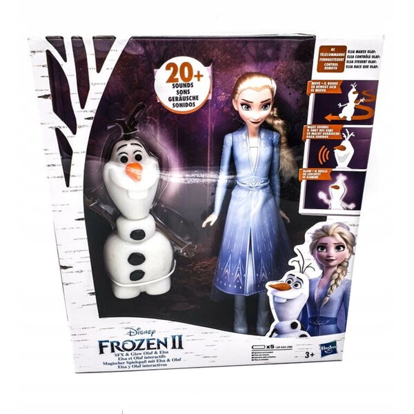Elsa und Olaf sprechende Puppe 30 cm Frozen 2 Hasbro mit Licht- und Soundeffekten