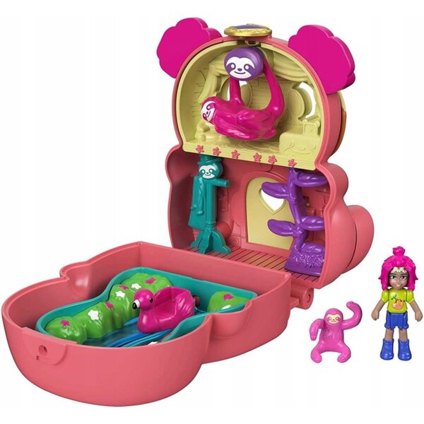 Polly Pocket Mattel 25,5 cm - Ensemble de poupée avec maison et mini aventures