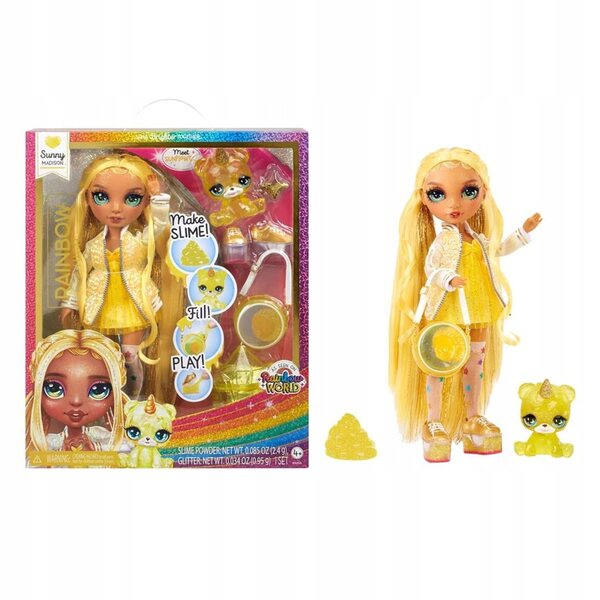 Rainbow High Sunny Madison con Slime Giallo e Accessori Fashion per Bambini