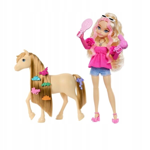 Barbie Besties mit Tornado-Pferd-Styling- und Zubehörset für Kinder ab 3 Jahren