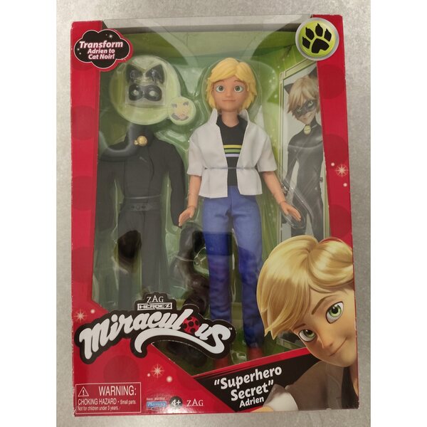 Miraculous Adrien con costume completo di Gatto Nero bambola 32 cm