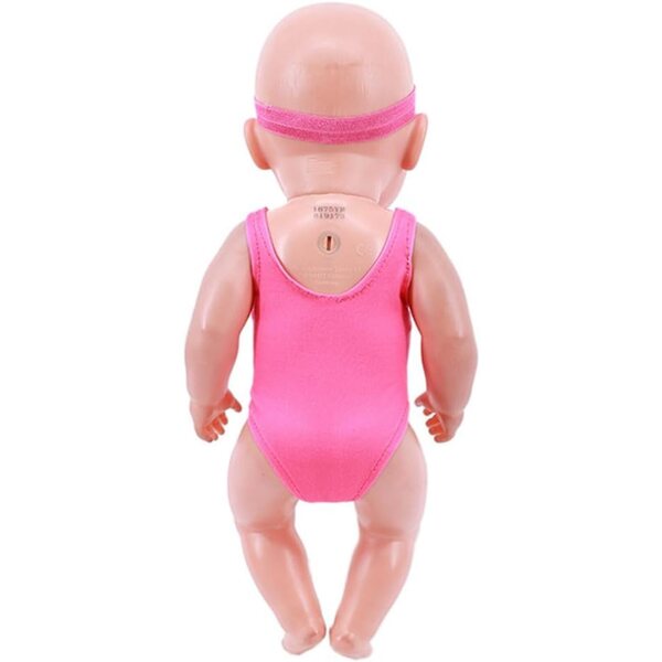 18-Zoll-Puppenkleidung – Flamingo-Badeanzug und Zubehör für 43–46 cm große Puppen