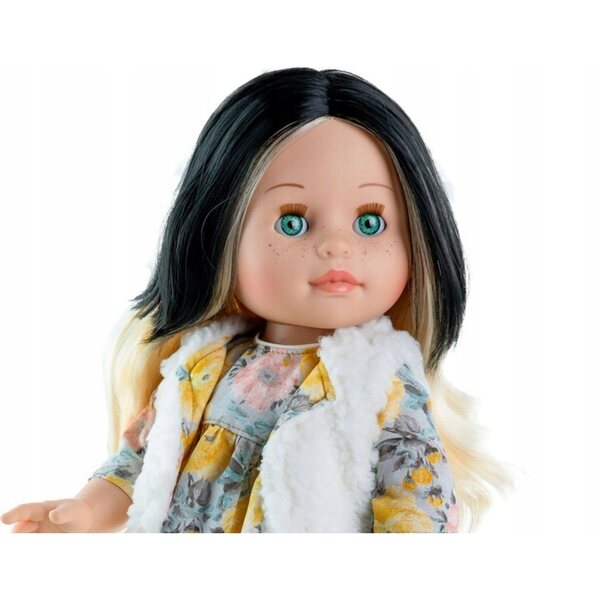 Bambola Paola Reina Bianca 42 cm con occhi chiudibili e vestito elegante