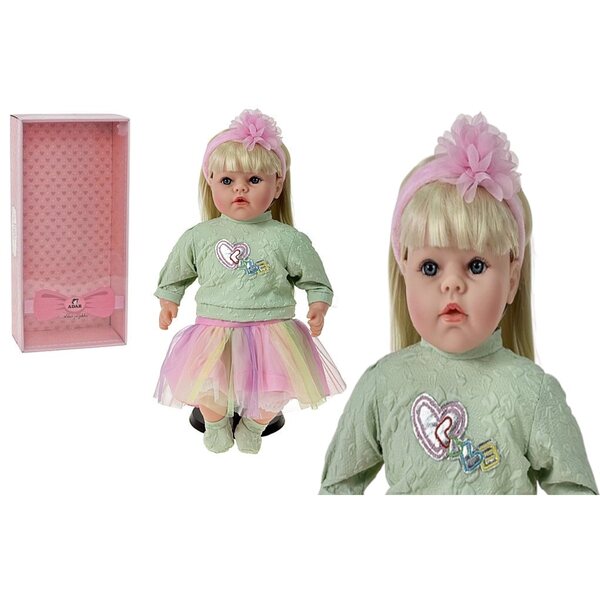 Bambola da bambina da 45 cm con capelli sani e cuciti: sicura ed educativa
