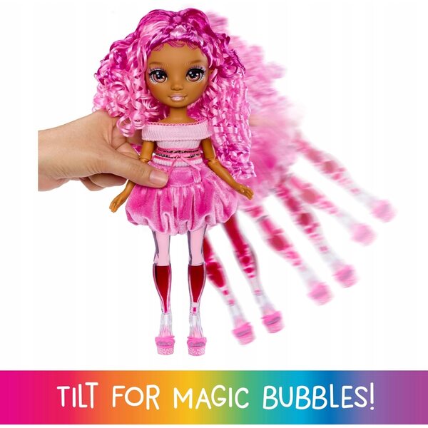 Rainbow High Sparkle & Shine Fashion Leilani, bambola moda con bolle magiche
