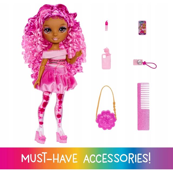 Rainbow High Sparkle & Shine Fashion Leilani, bambola moda con bolle magiche