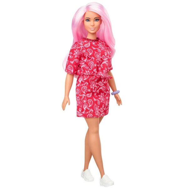 Barbie Fashionistas Mattel mit langen rosa Haaren und Doppel-Outfit