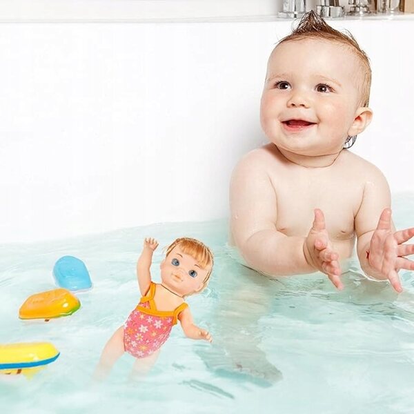 Bambola galleggiante impermeabile da 33 cm con movimento interattivo delle gambe per bambini