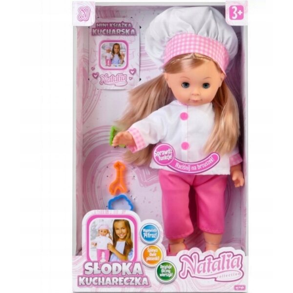 Bambola Natalia Sweet Cook 42 cm interattiva con suono per bambini