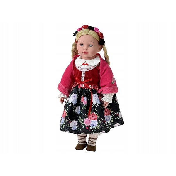 Bambola Folk 45 cm con Voce e Canto in Polacco, Abito Tradizionale, Adar