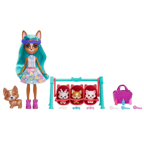 Zestaw z niespodziankami Crizia Corgi Enchantimals Mattel HLK86