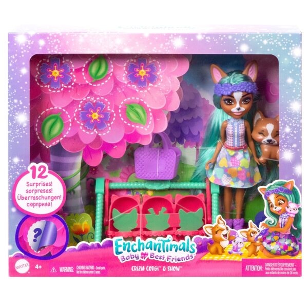 Zestaw z niespodziankami Crizia Corgi Enchantimals Mattel HLK86