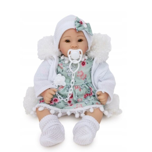 Laletta Bobas Doris 40 cm mit Geräuschen und Zubehör Smoczek, Pampers, Flaschen
