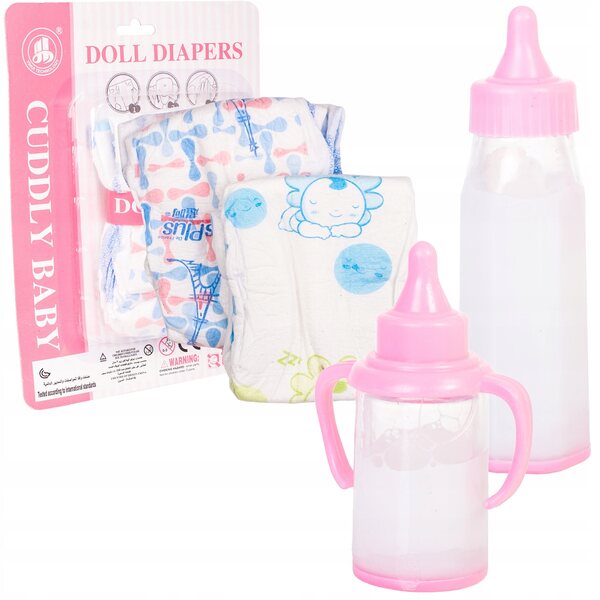 Laletta Bobas Doris 40 cm mit Geräuschen und Zubehör Smoczek, Pampers, Flaschen