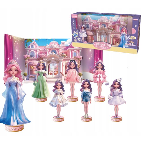 Set di Vestiti Magnetici 3D con Bambola e Cabina Armadio - Gioco Creativo per Bambini