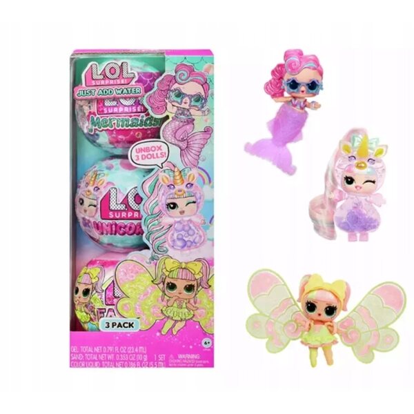 L.O.L. Surprise Mini Lulu in Sfera – Set mit 3 Fantasy-Puppen mit farbwechselnden Schwänzen
