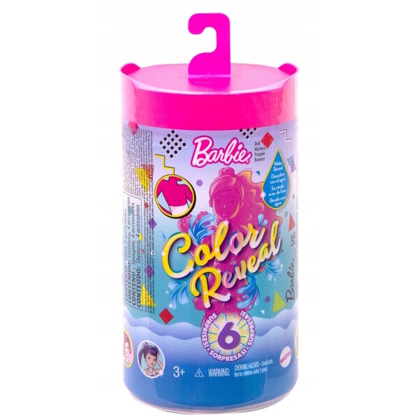 Barbie Chelsea Colour Reveal Brokatowa mit 6 Überraschungen und leuchtenden Accessoires