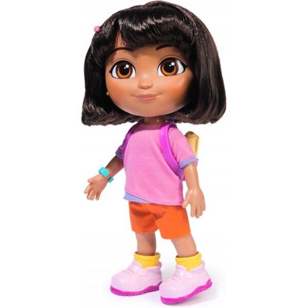 Dora l'Esploratrice Bambola Interattiva 35cm con Zainetto e Canto in Tedesco