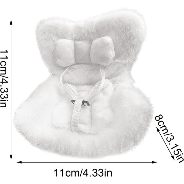 Autositz für Puppe aus weichem Stoff 17 cm mit Belüftungsclip – dekoratives Accessoire