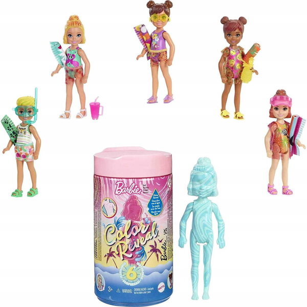 Barbie Chelsea Color Reveal vacanze con sorpresa e cambio colore