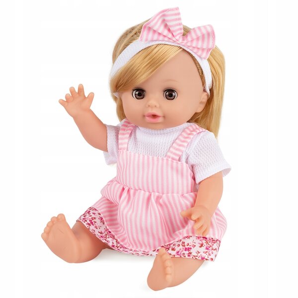 Baby Doll Kinderplay MiMi 35,5 cm rosa e bianca con suono e occhi mobili