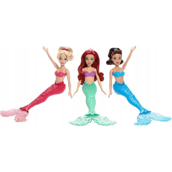 Set 3 bambole sirena Ariel e sorelle Disney Princess 3+ anni