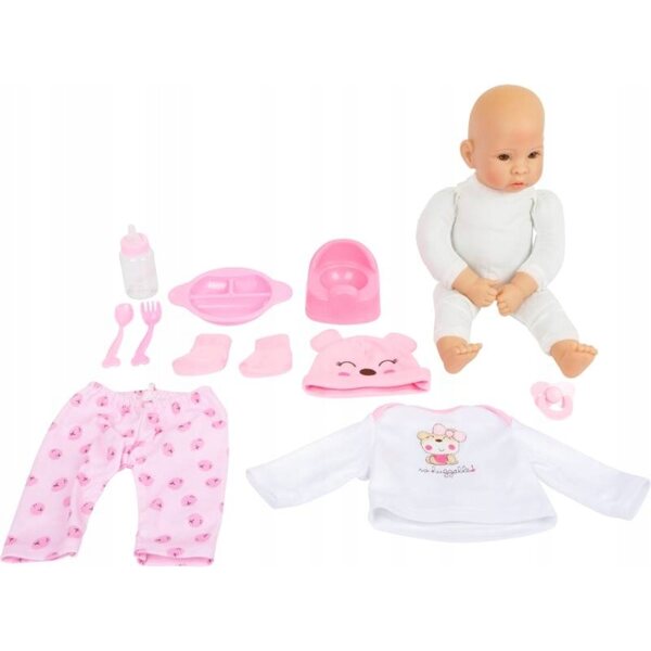 Lalka z akcesoriami Marie Smoczek Ubranka Sztućce Butelka Nocnik Small foot
