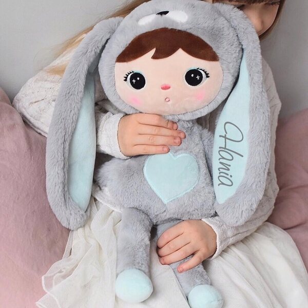 Metoo Rabbit bambola 50 cm personalizzata in tessuto sicuro per neonati