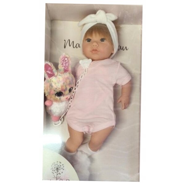 Bambola spagnola Alina Kawaii 45 cm con mascotte e coperta Marina & Pau