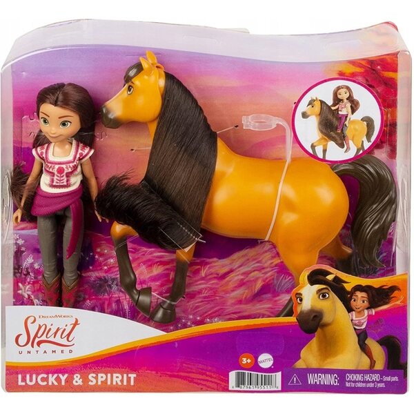 Lucky e cavallo Spirit bambola 18 cm - Mustang Spirit of Freedom per bambini 3+