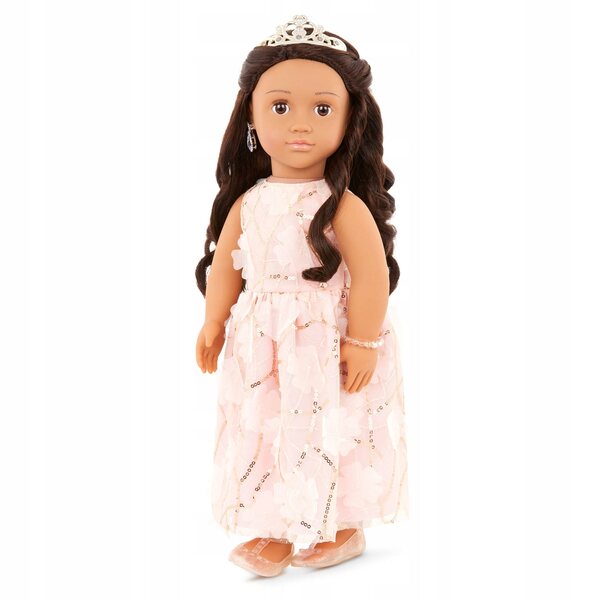 ANISSA 46 cm große Puppe mit durchbohrten Ohren und einem eleganten Abendkleid
