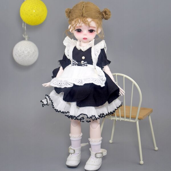Bambola Moda BJD 30 cm con Articolazioni Mobili e Vestito Elegante