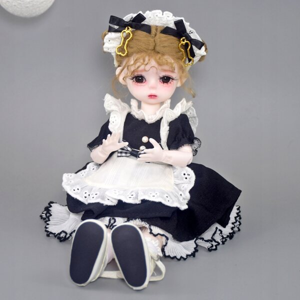 Bambola Moda BJD 30 cm con Articolazioni Mobili e Vestito Elegante