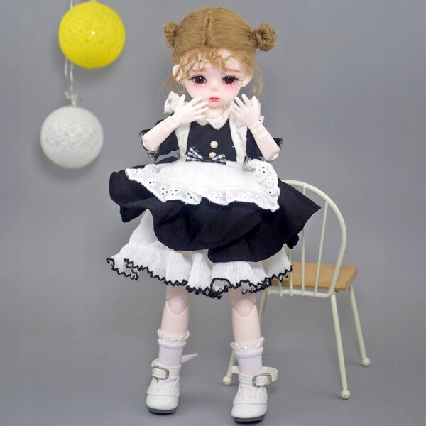 Bambola Moda BJD 30 cm con Articolazioni Mobili e Vestito Elegante