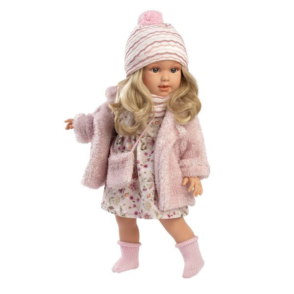 Bambola Lucia 40 cm fatta a mano con abbigliamento in cotone organico