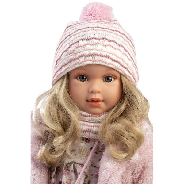 Bambola Lucia 40 cm fatta a mano con abbigliamento in cotone organico