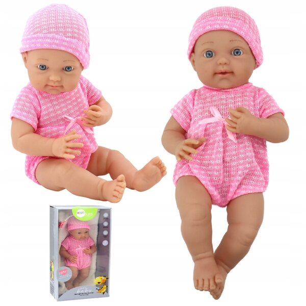Baby Doll in abiti rosa con cappello, ciuccio e trapunta 39 cm