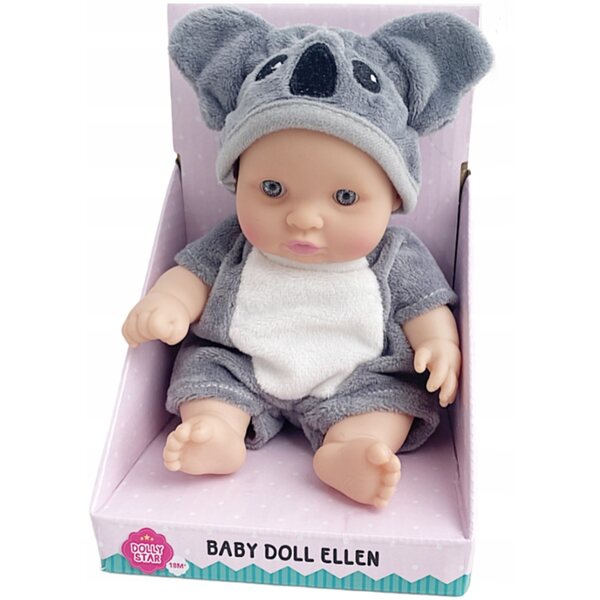 Baby Bobas Minipuppe 17 cm mit Pandakleid - Kinderspielzeug