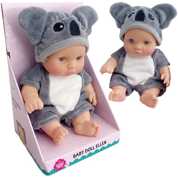 Baby Bobas Minipuppe 17 cm mit Pandakleid - Kinderspielzeug