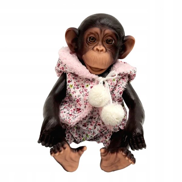 Bambola Scimmia Scimpanzé 32 cm - Peluche realistico per bambini 3+